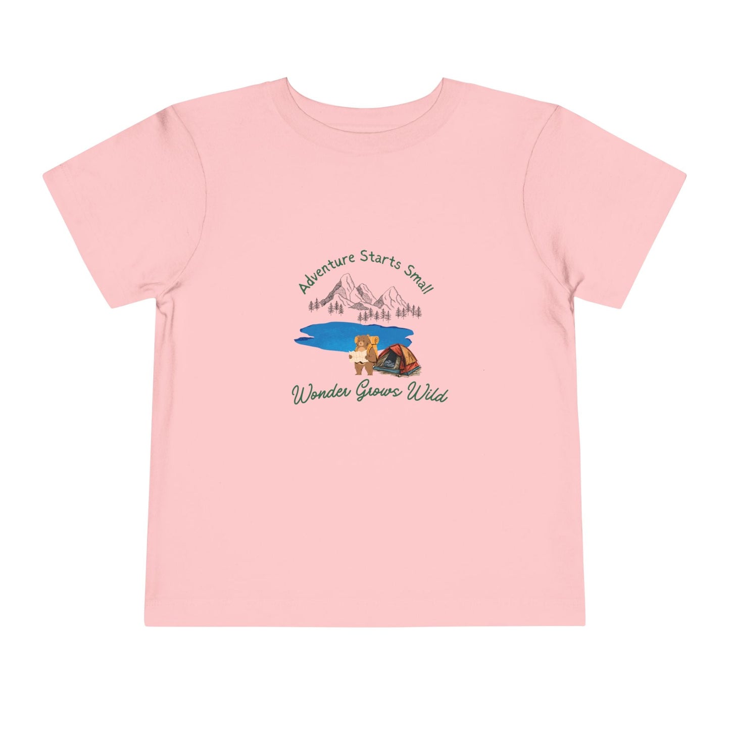 "Adventure Starts Small" Woodland Camper Graphic - Toddler Tee