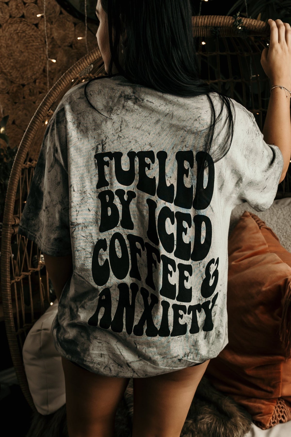Fueled by iced coffee and anxiety Graphic Tee or Sweatshirt