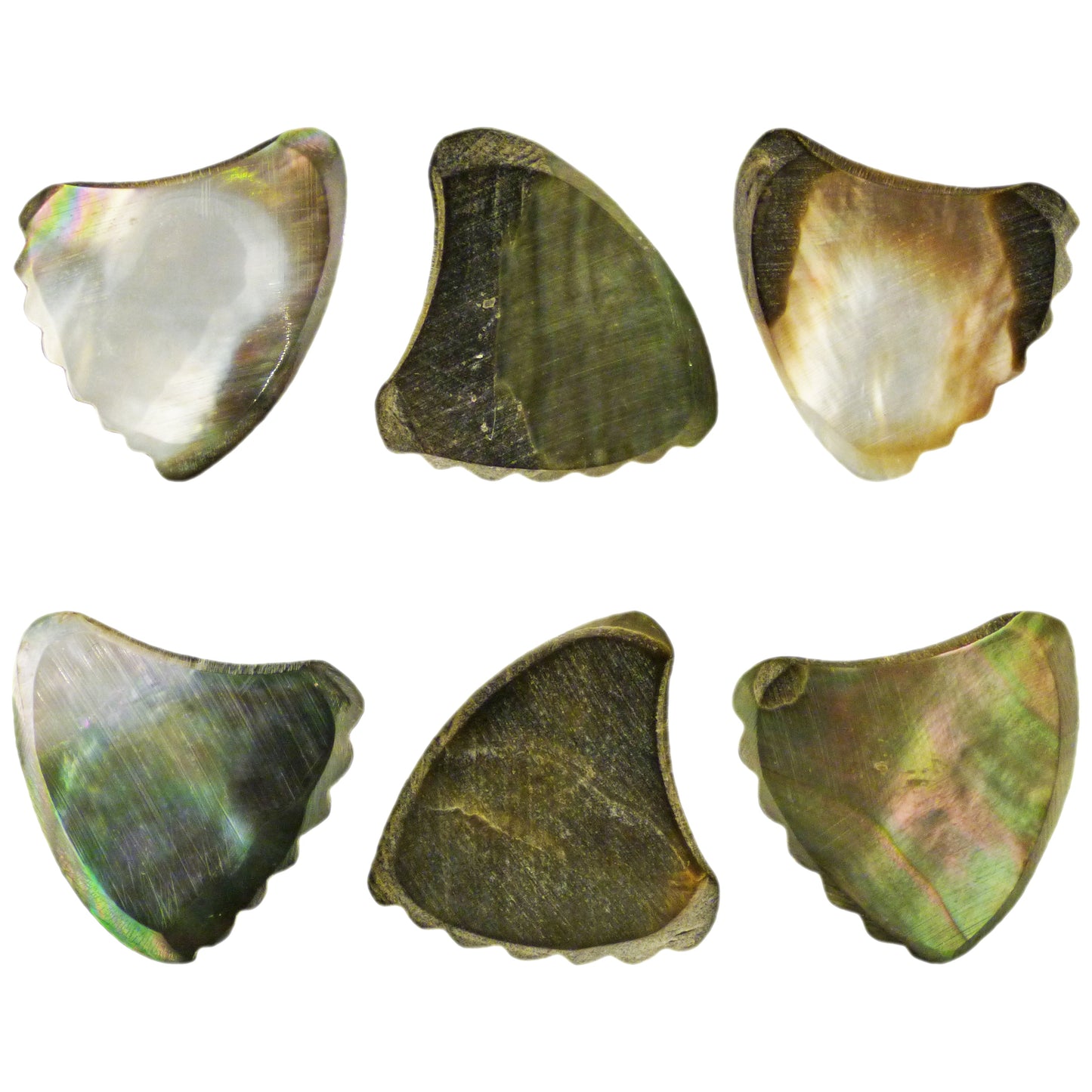 Black Abalone Shell Guitar Or Bass Pick - 2.0 mm - 390 Wedge Shark Fin Shape - Handmade Specialty Exotic Luxury Plectrum