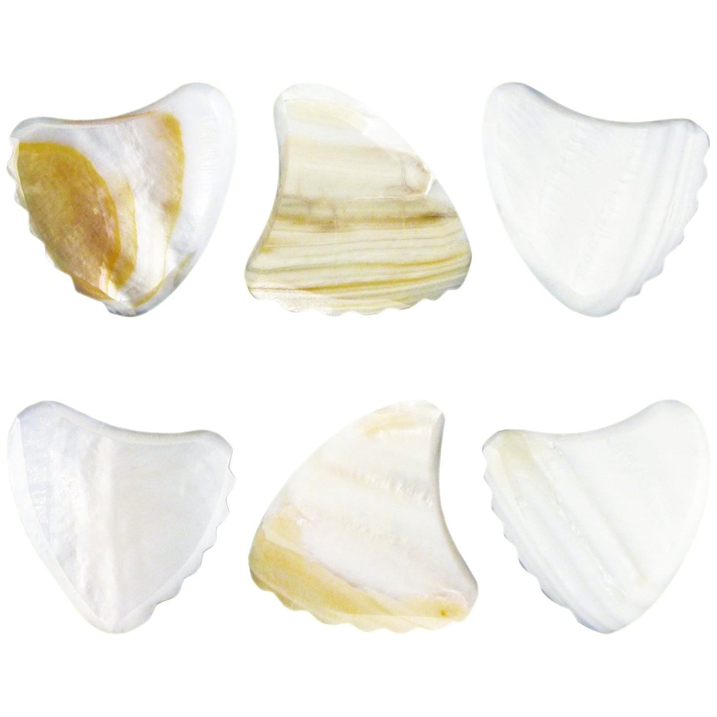 White Abalone Shell Guitar Or Bass Pick - 2.0 mm - 390 Wedge Shark Fin Shape - Handmade Specialty Exotic Luxury Plectrum