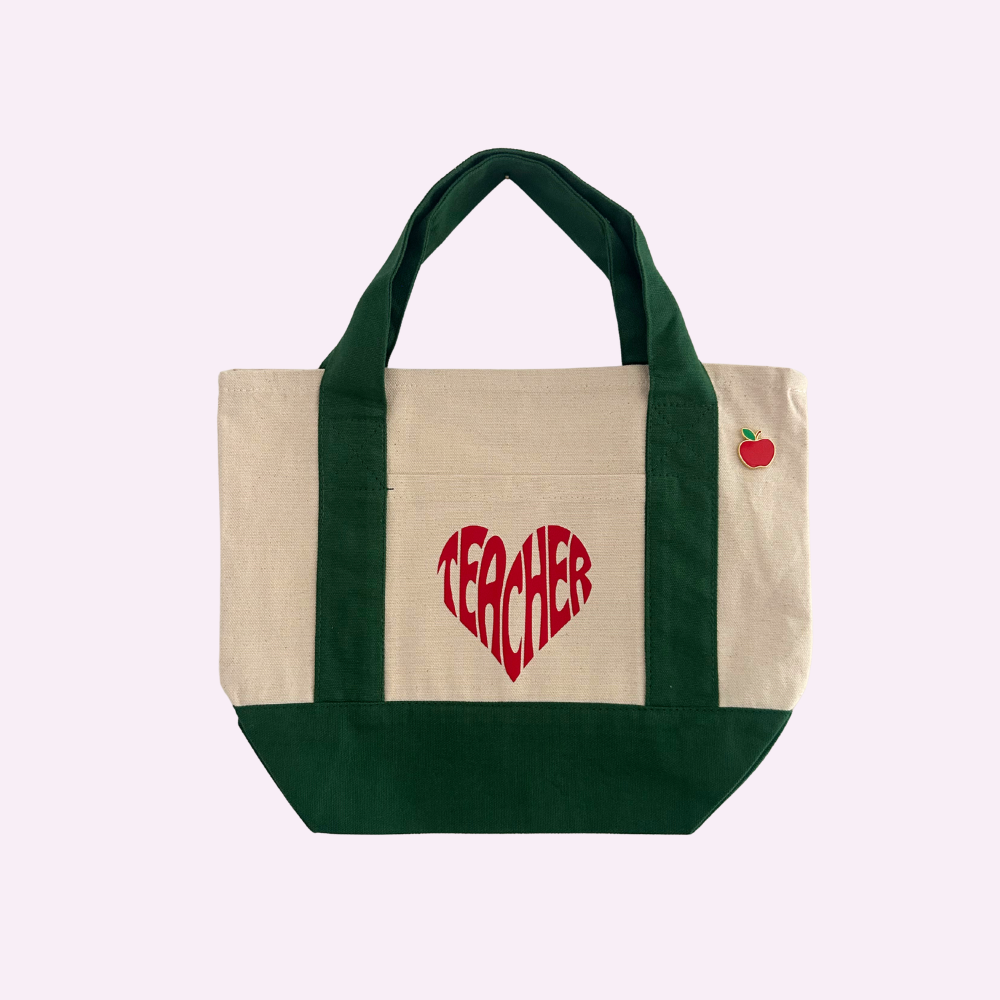 TEACHER TOTE ♡ mini canvas tote