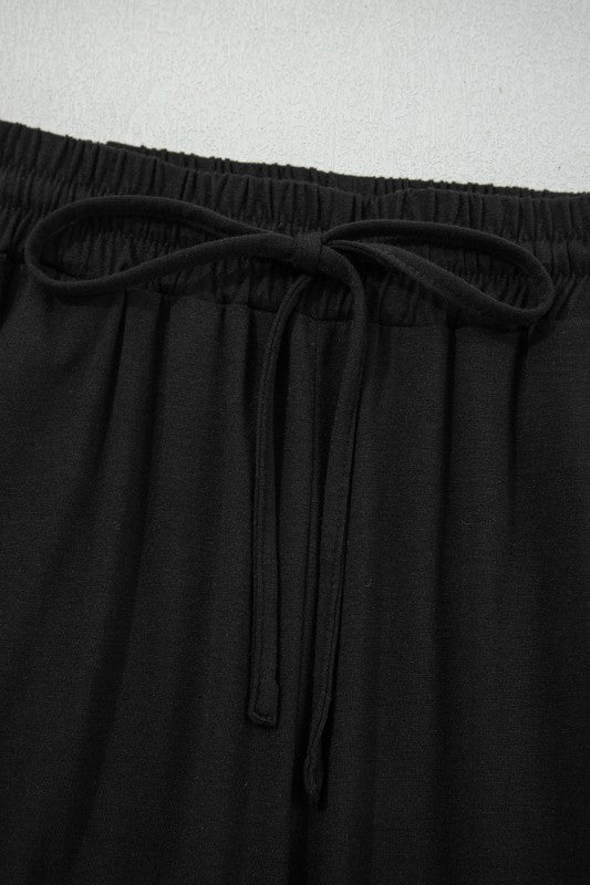 Contrast Trim Hooded Cardigan and Pants Set