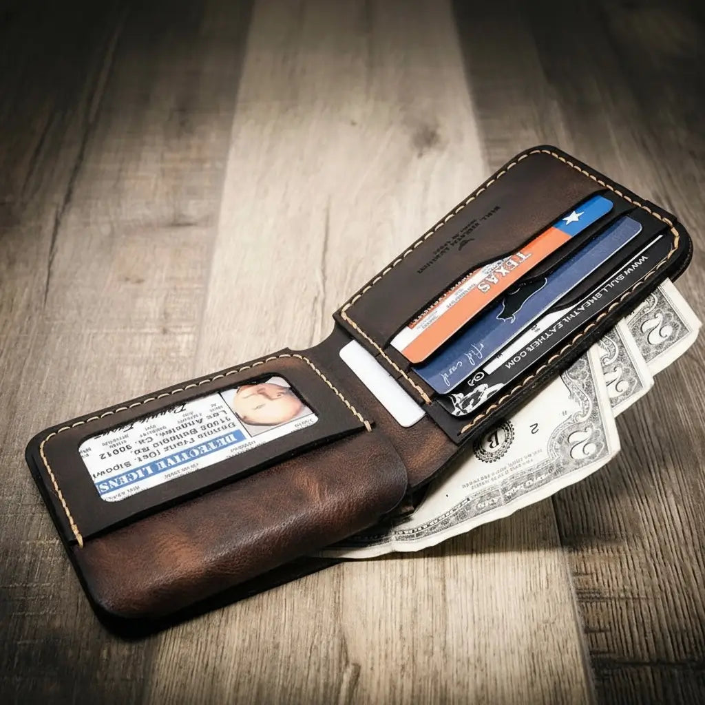 Badge Bifold Wallet - Walnut Brown