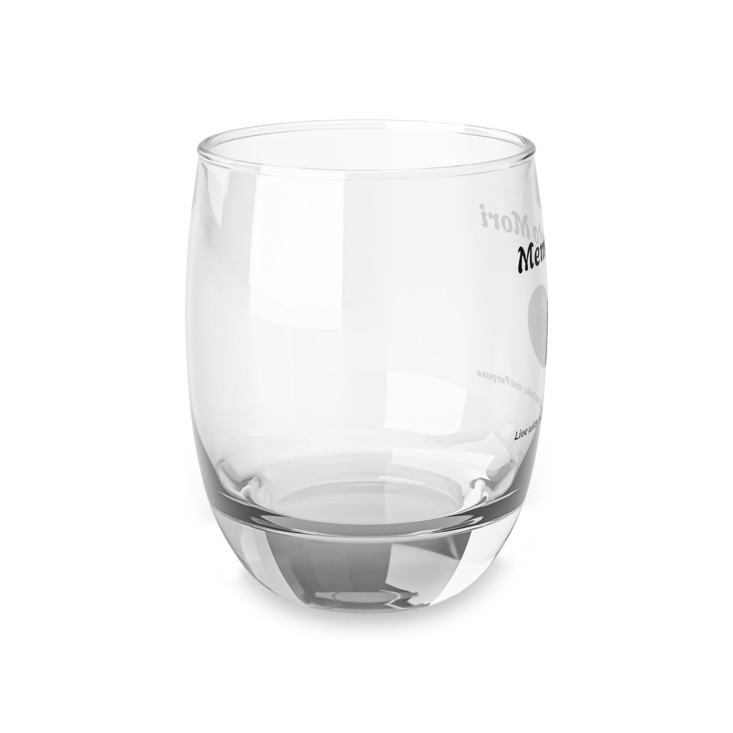 "Memento Mori" Whiskey Glass - "Live with Intention, Gratitude, and Purpose"