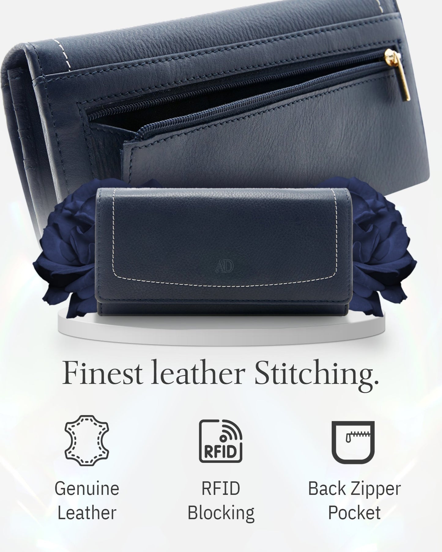 Accordion Clutch With Removable Checkbook Holder