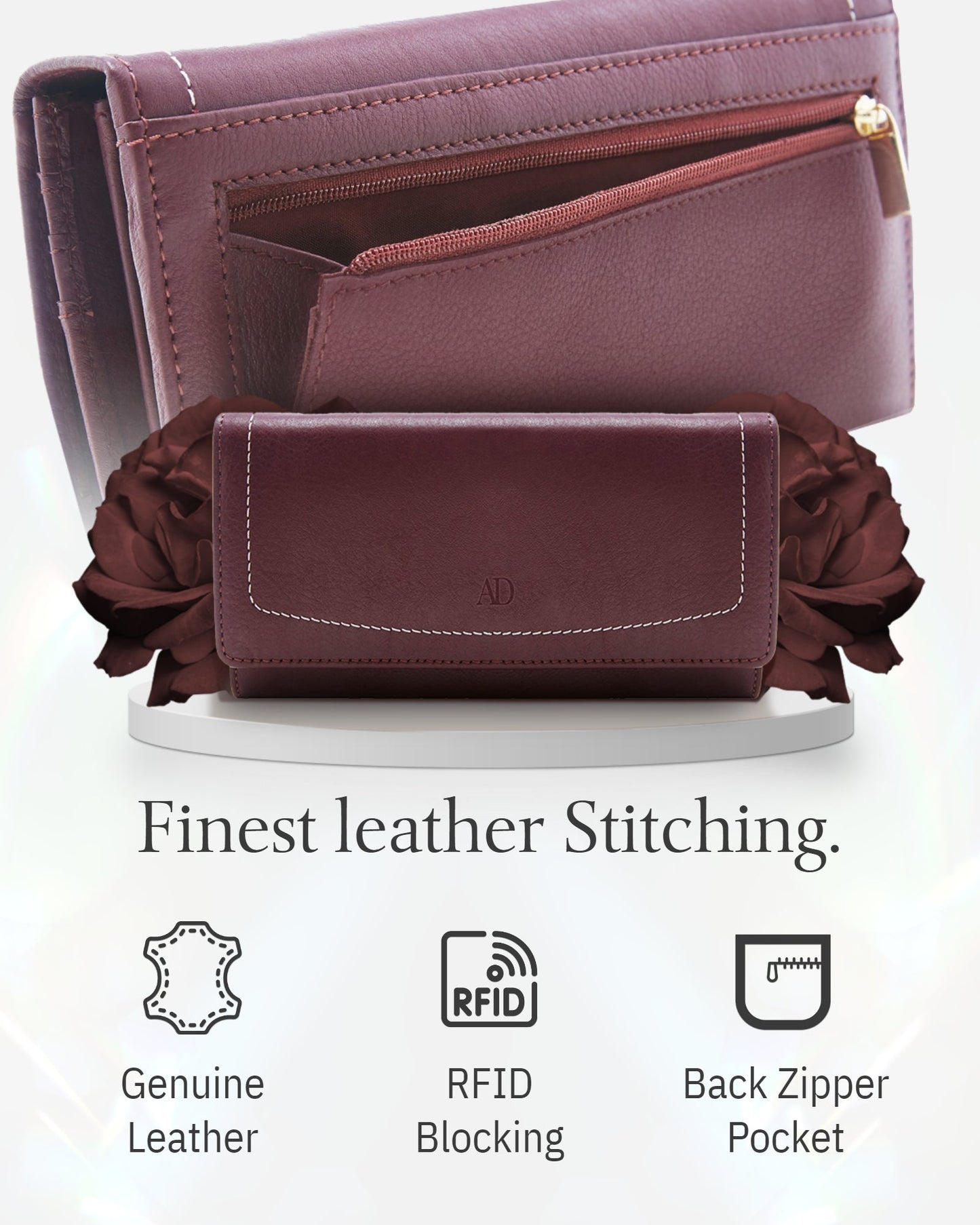 Accordion Clutch With Removable Checkbook Holder
