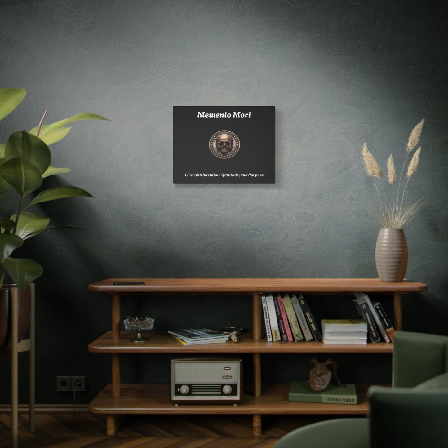 "Memento Mori" Matte Canvas - Inspirational Wall Art -"Live with Intention, Gratitude, and Purpose"