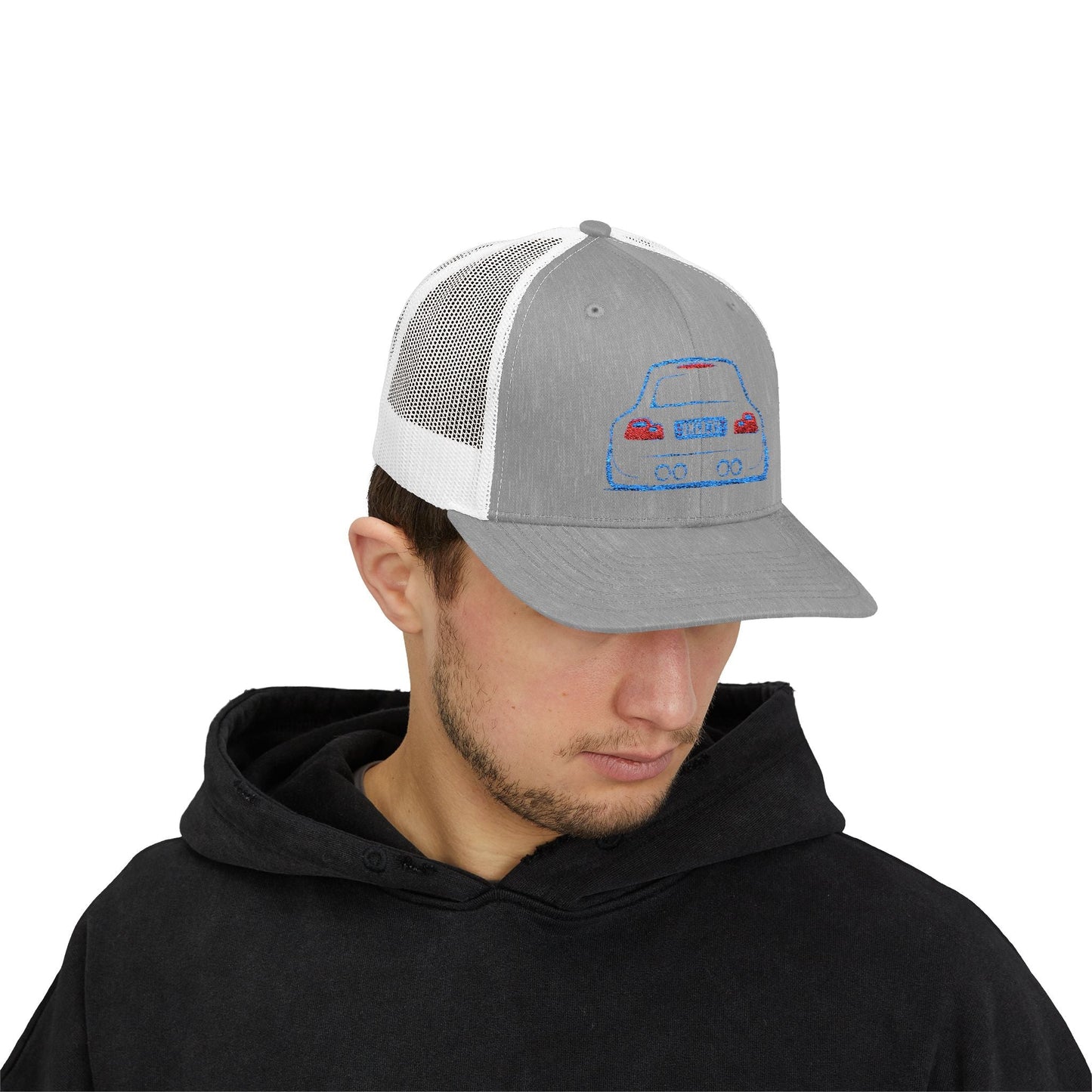 OMGBCKY Coupe Snapback Trucker Cap - Trucker Hat with Embroidered Car Design