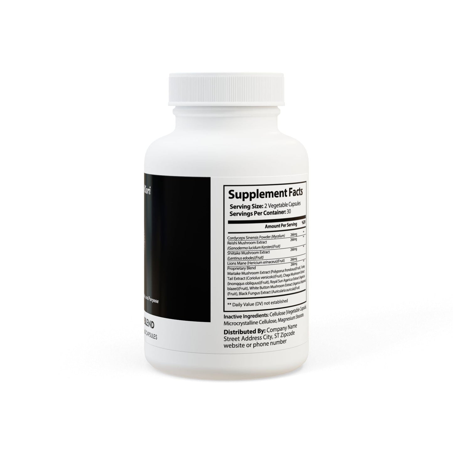 Mushroom Blend Supplement (60 Capsules) - "Memento Mori"