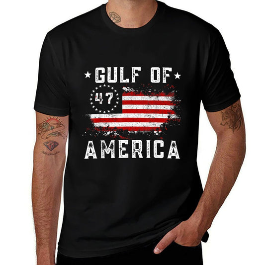 Gulf Of USA America Funny USA Flag for Men Women Vintage-inspired T-Shirt
