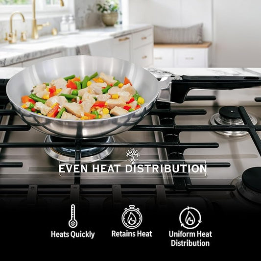 8-Inch Chef Skillet – Quick & Even Heat Distribution – Lightweight Cast Aluminum Frying Pan
