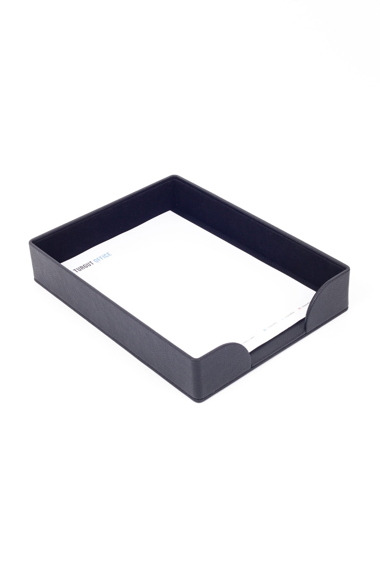 Roma Leather Document Rack Black