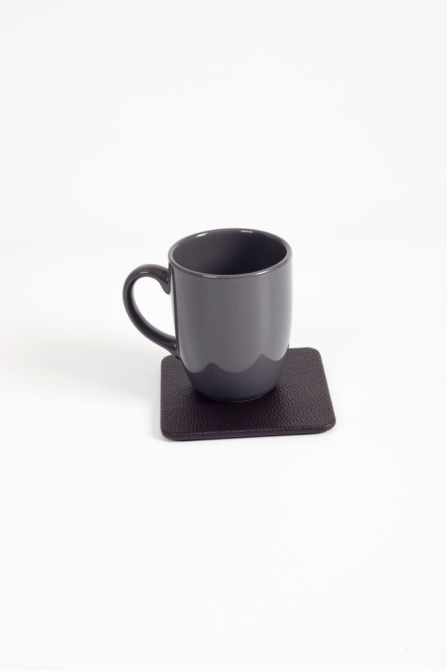 Leather Coaster Brown 1 Piece