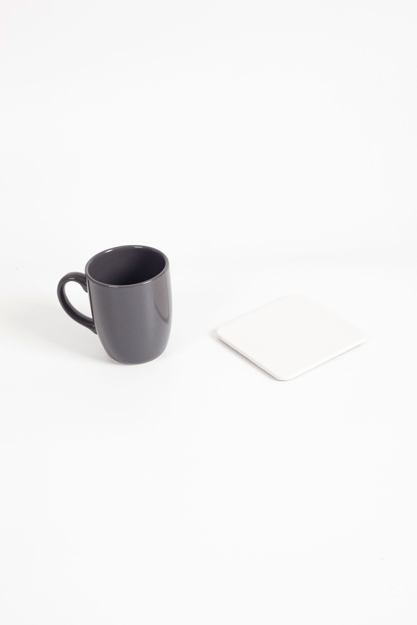 Leather Coaster White 3 Pieces