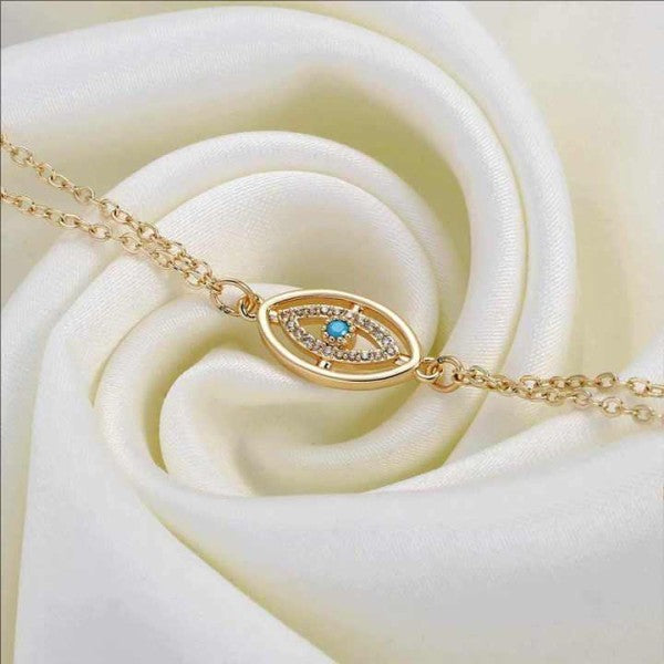 Minimal Evil Eye Bracelet