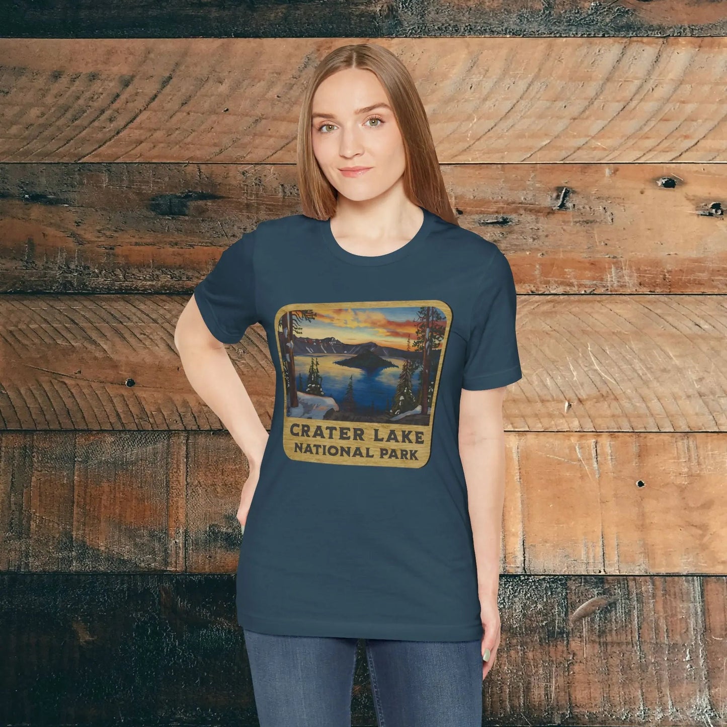 Crater Lake National Park T-Shirt Wood Sign