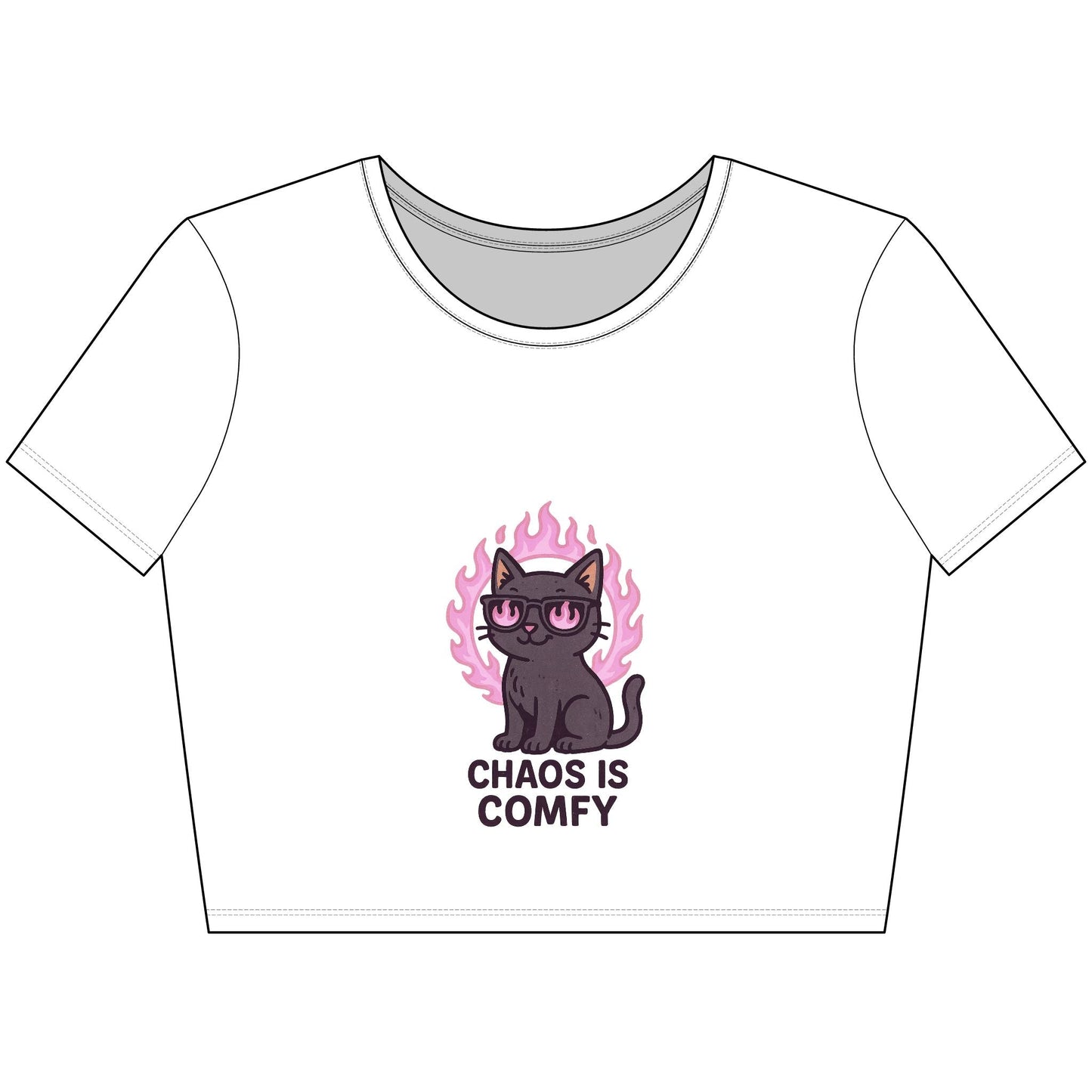 Chaos Is Comfy – Crop Top