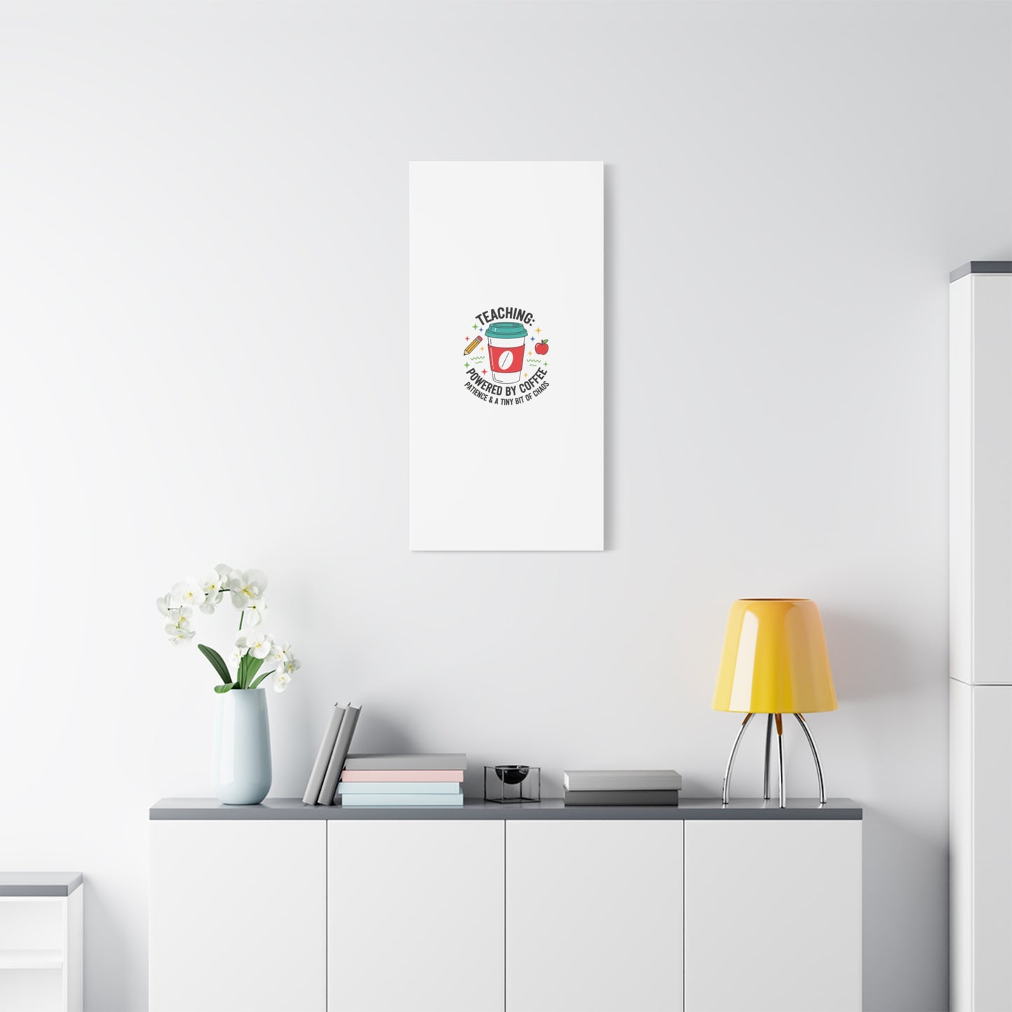 Teaching Powered by Coffee Canvas, Teacher Appreciation Gifts | Teacher Life, Classroom Humor