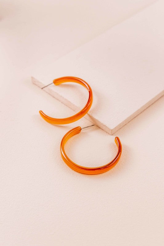 Simplistic Hoop Earrings Amber