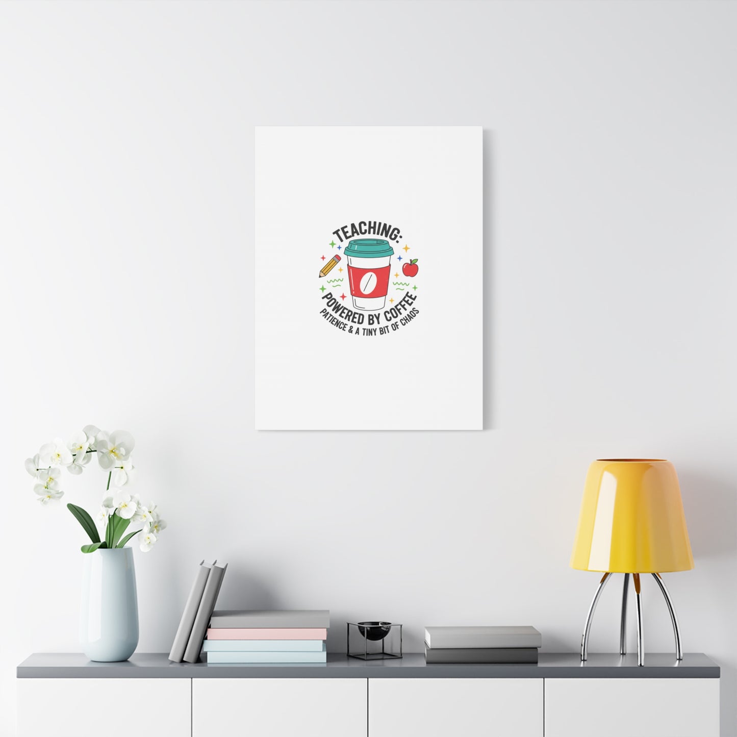 Teaching Powered by Coffee Canvas, Teacher Appreciation Gifts | Teacher Life, Classroom Humor