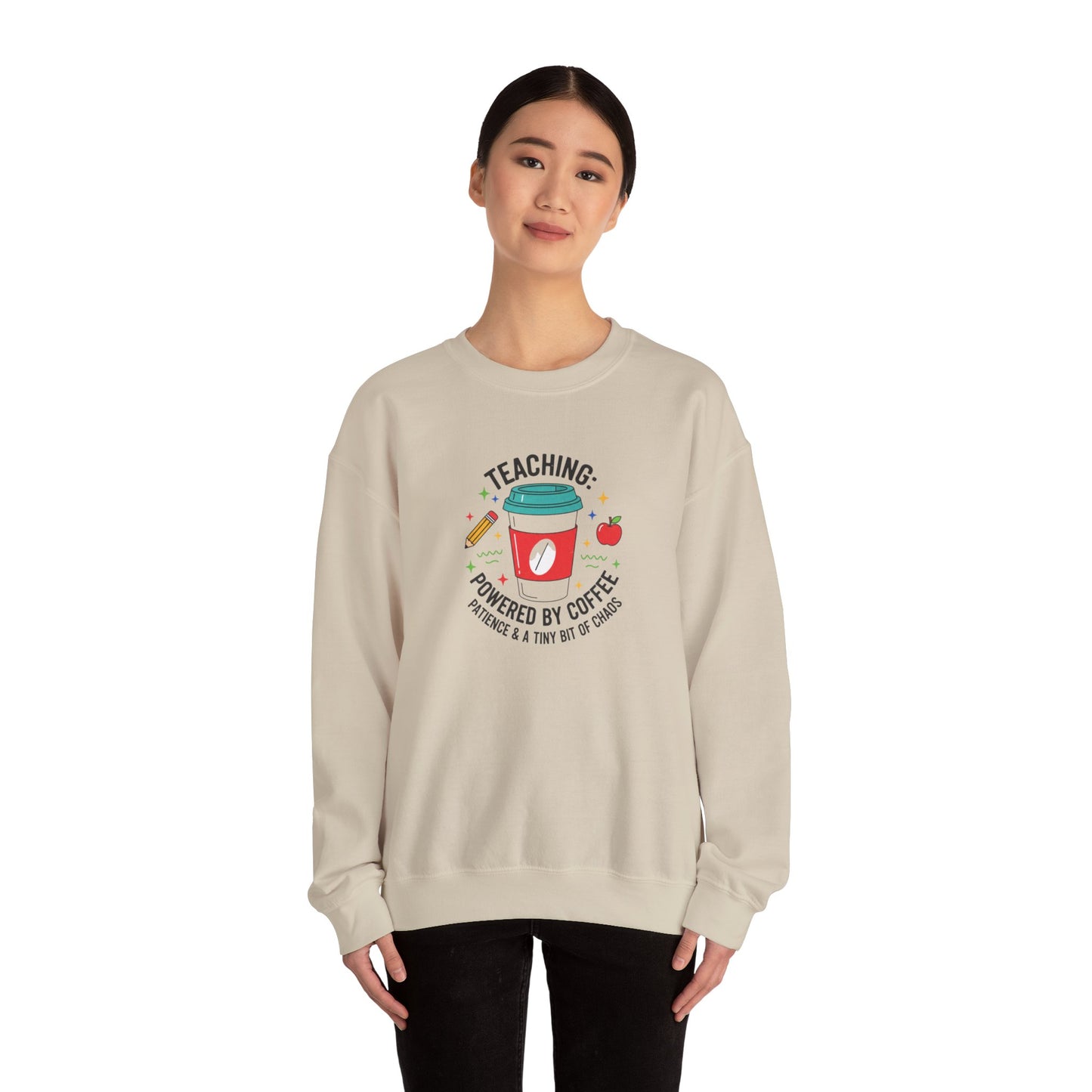 Teaching Powered by Coffee Sweatshirt | Teacher Appreciation, Teacher Life