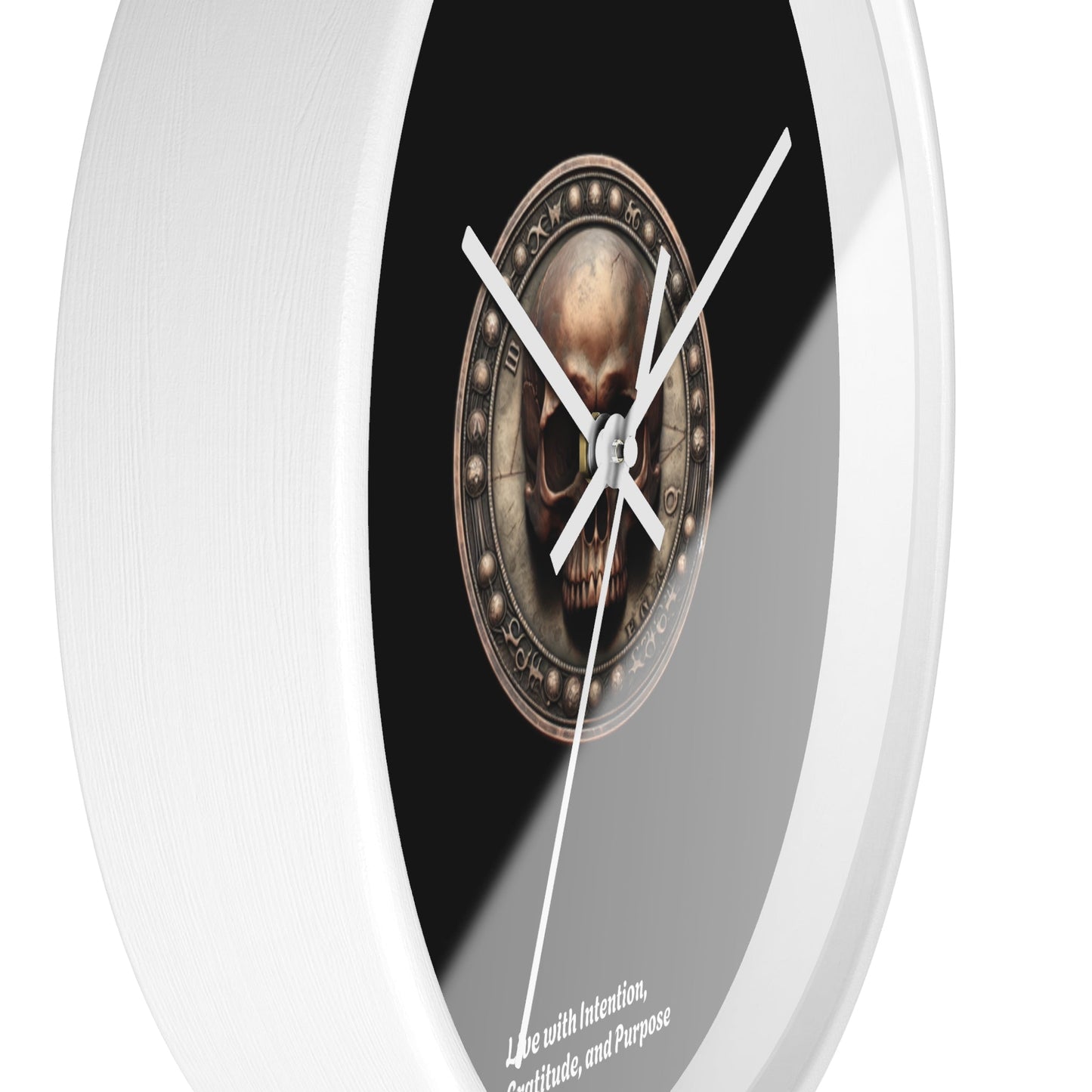 "Memento Mori" Wall Clock - Symbol of Intention, Gratitude, and Purpose