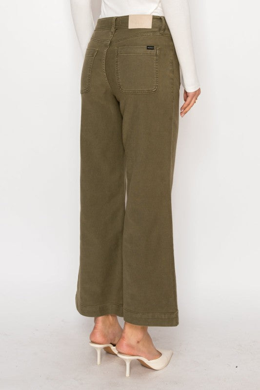 AT2113PZOV - HIGH RISE CROP PALAZZO PFD JEANS