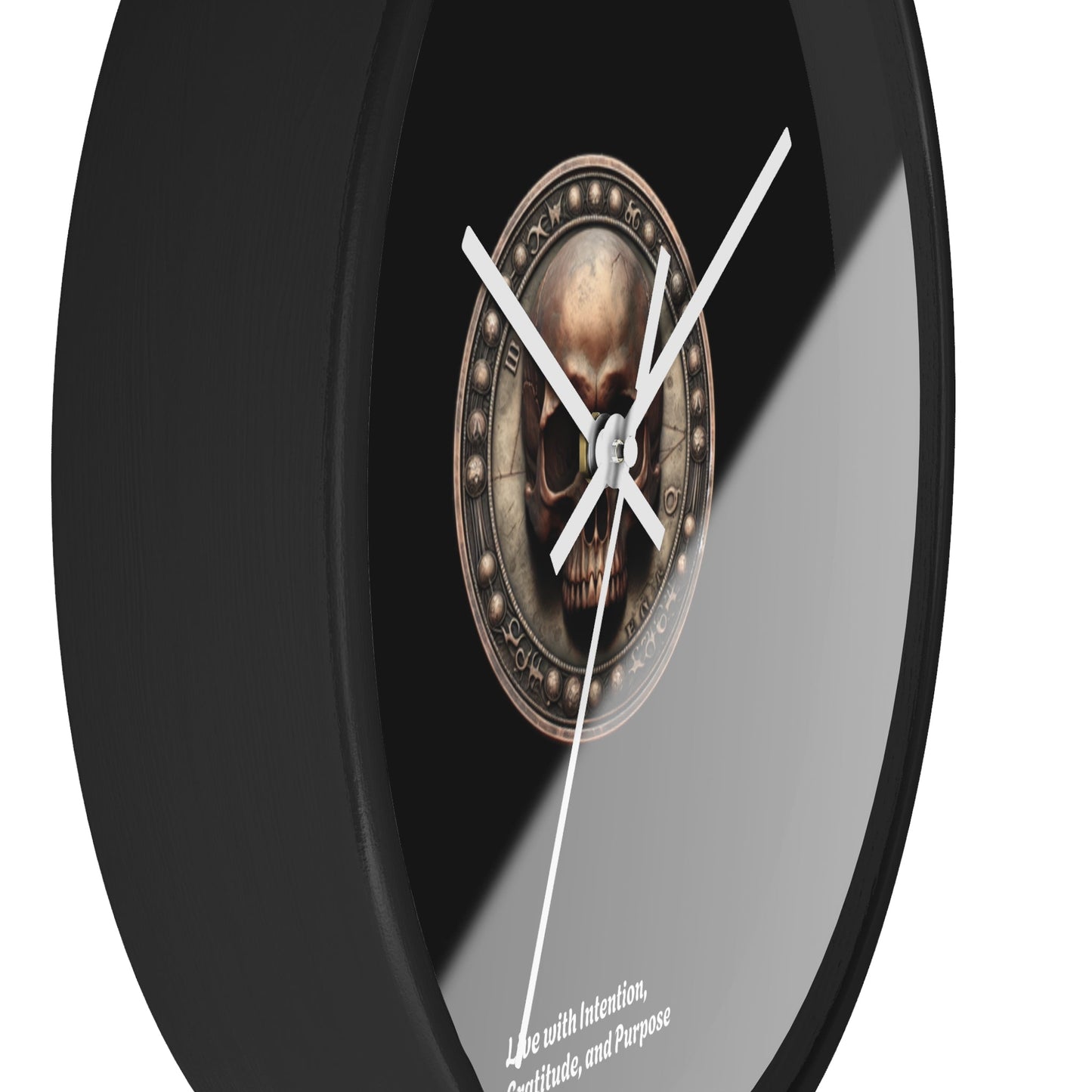 "Memento Mori" Wall Clock - Symbol of Intention, Gratitude, and Purpose