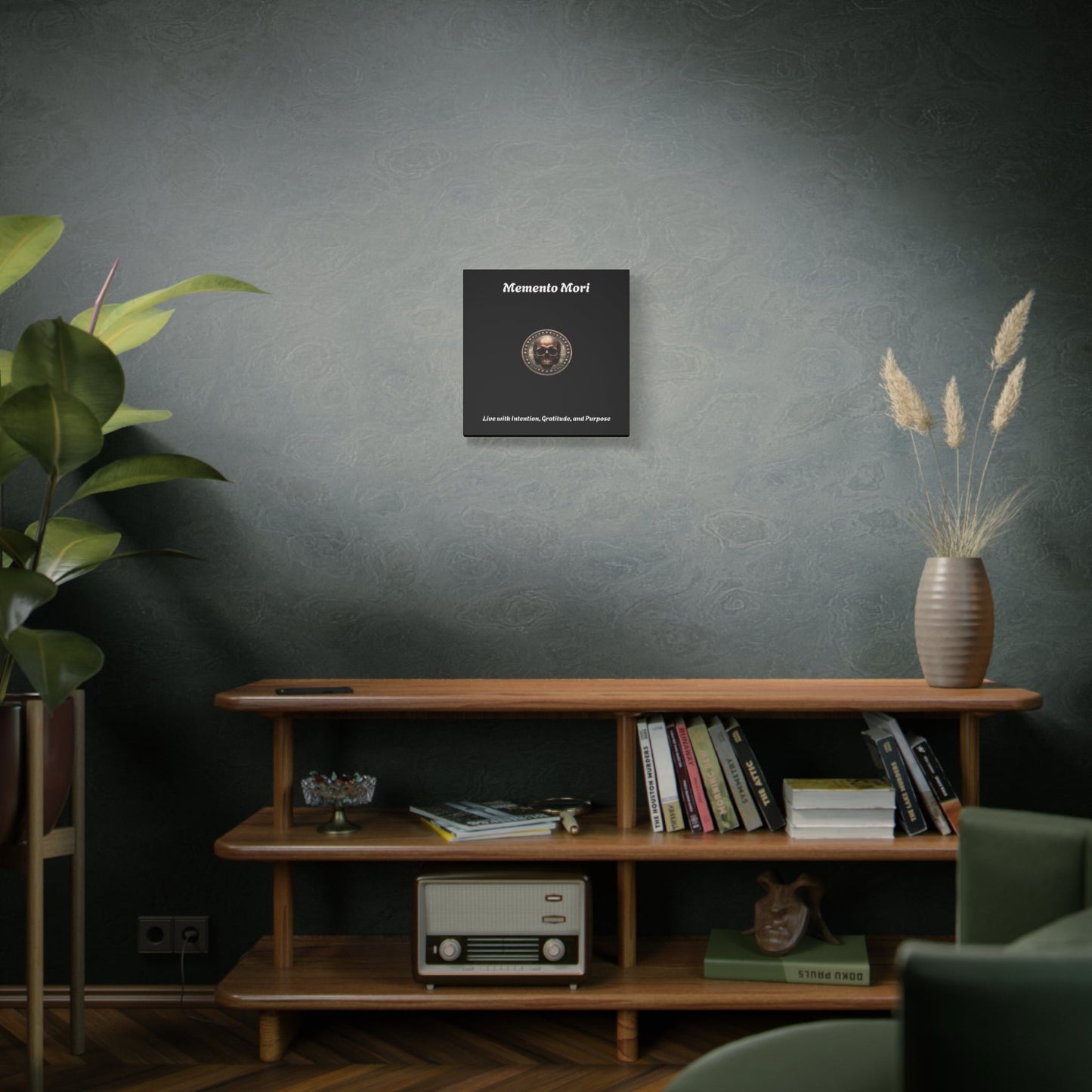 "Memento Mori" Matte Canvas - Inspirational Wall Art -"Live with Intention, Gratitude, and Purpose"