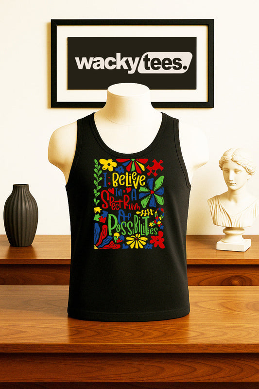 I Believe in a Spectrum of Possibilities Autism Awareness Graphic Tee Shirt