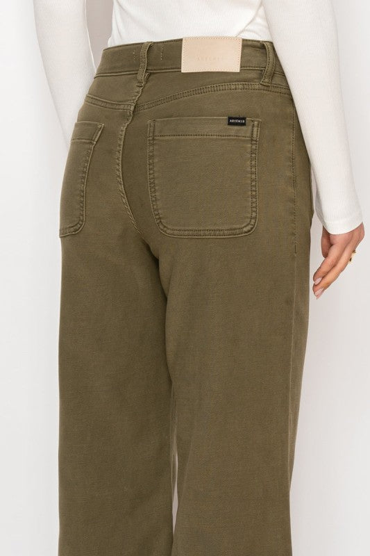 AT2113PZOV - HIGH RISE CROP PALAZZO PFD JEANS