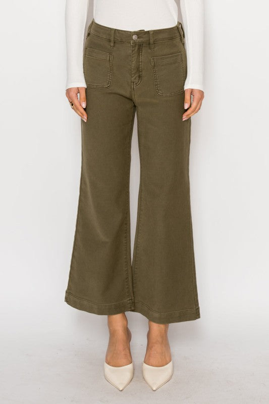 AT2113PZOV - HIGH RISE CROP PALAZZO PFD JEANS