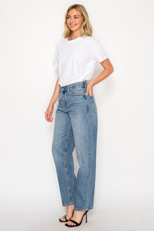 DAT1001BGM -  Unisex Tapered Baggy Jeans