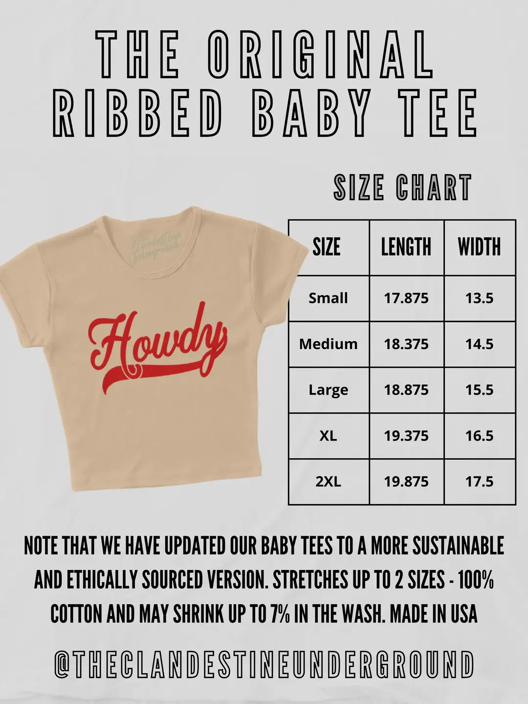 Underground Original Design: Let's Go Showgirl, Showgirls Era Micro-Ribbed Baby Tee