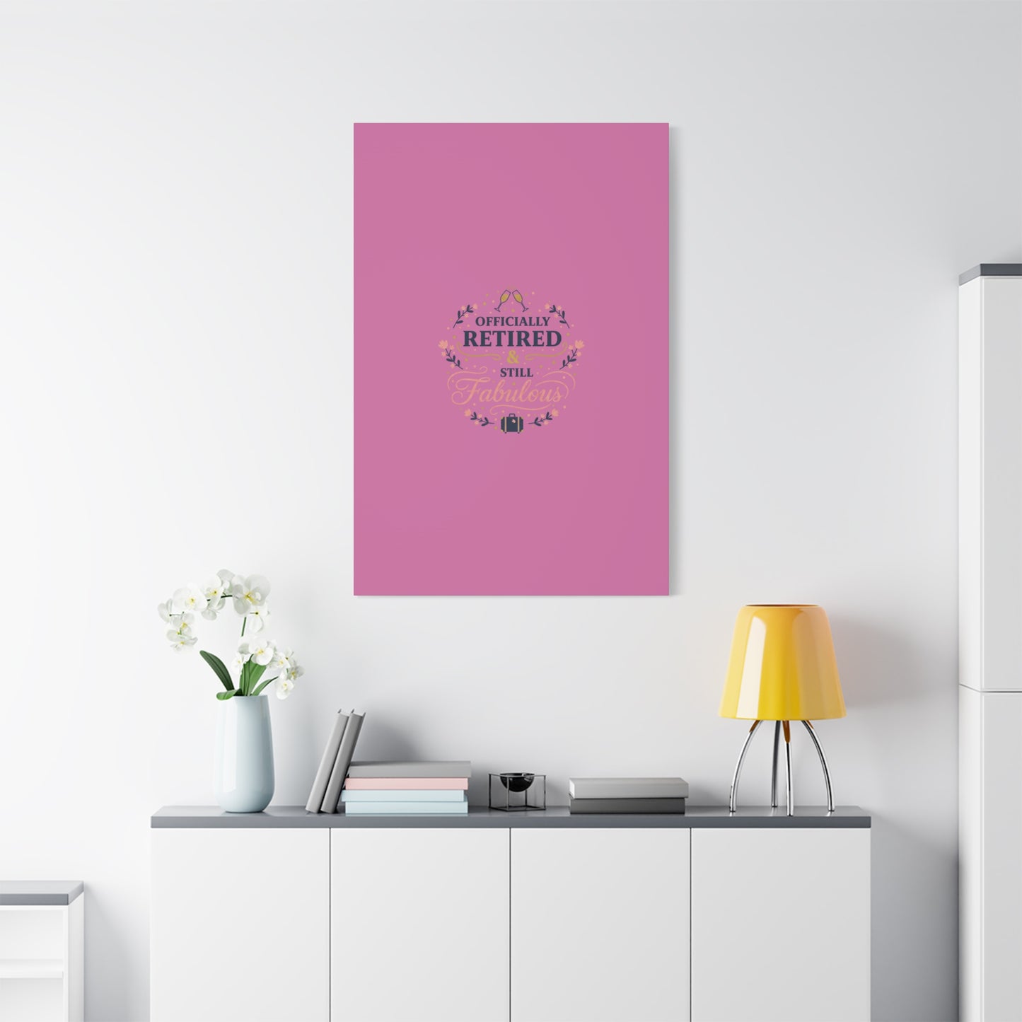 Officially Retired & Still Fabulous Canvas, retirement gifts for women | personalized retirement gifts