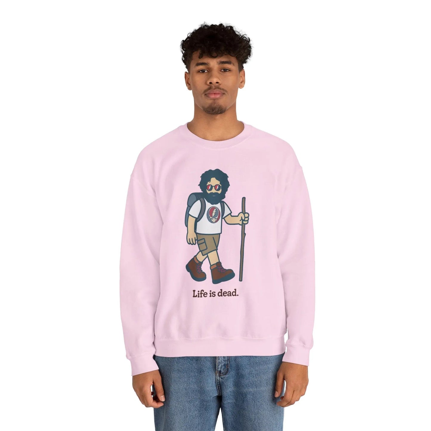 Hikin' Jerry | Life is dead.® Crewneck | Grateful Dead