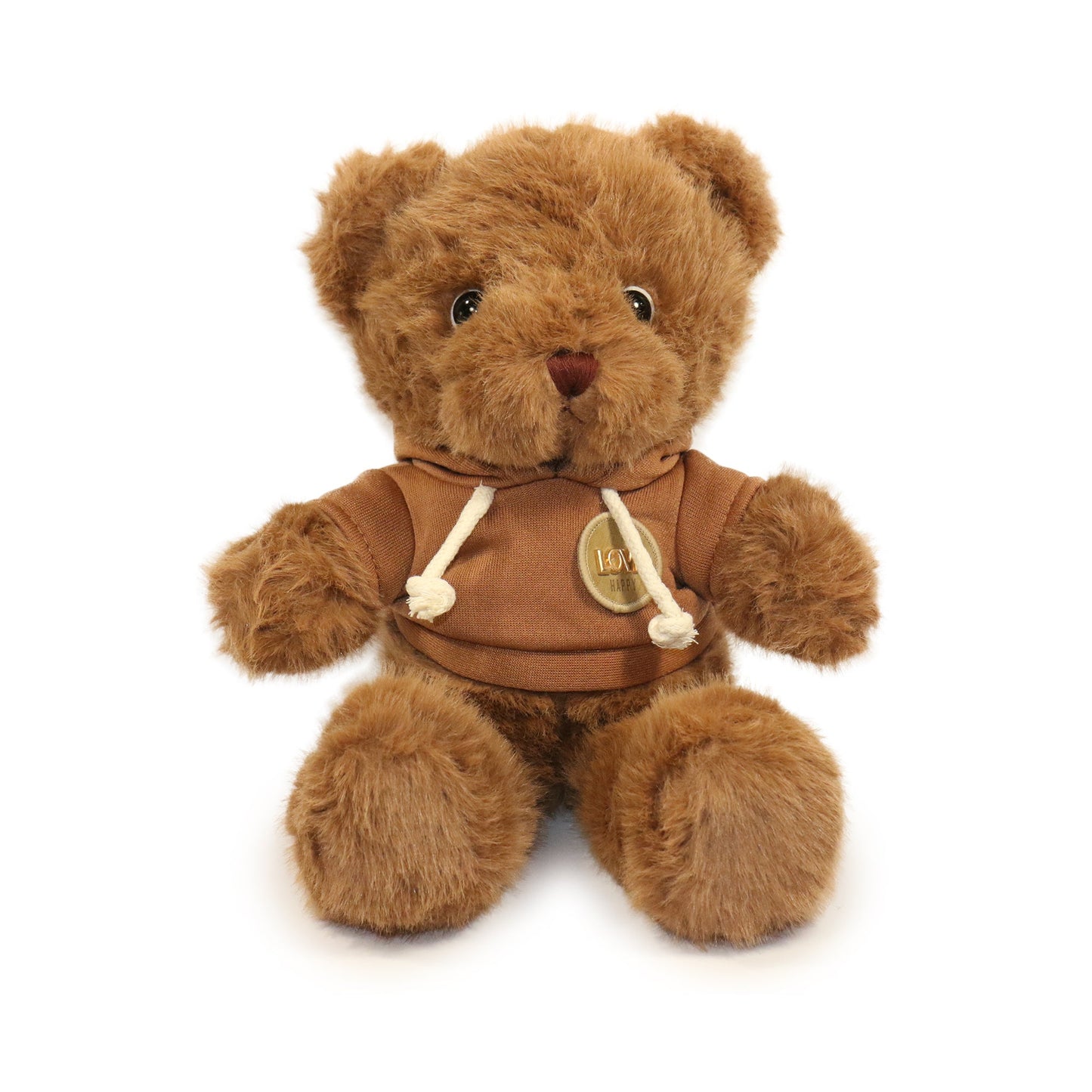 12-inch Fashionable Good Vibes Bear with Brown Hoodie