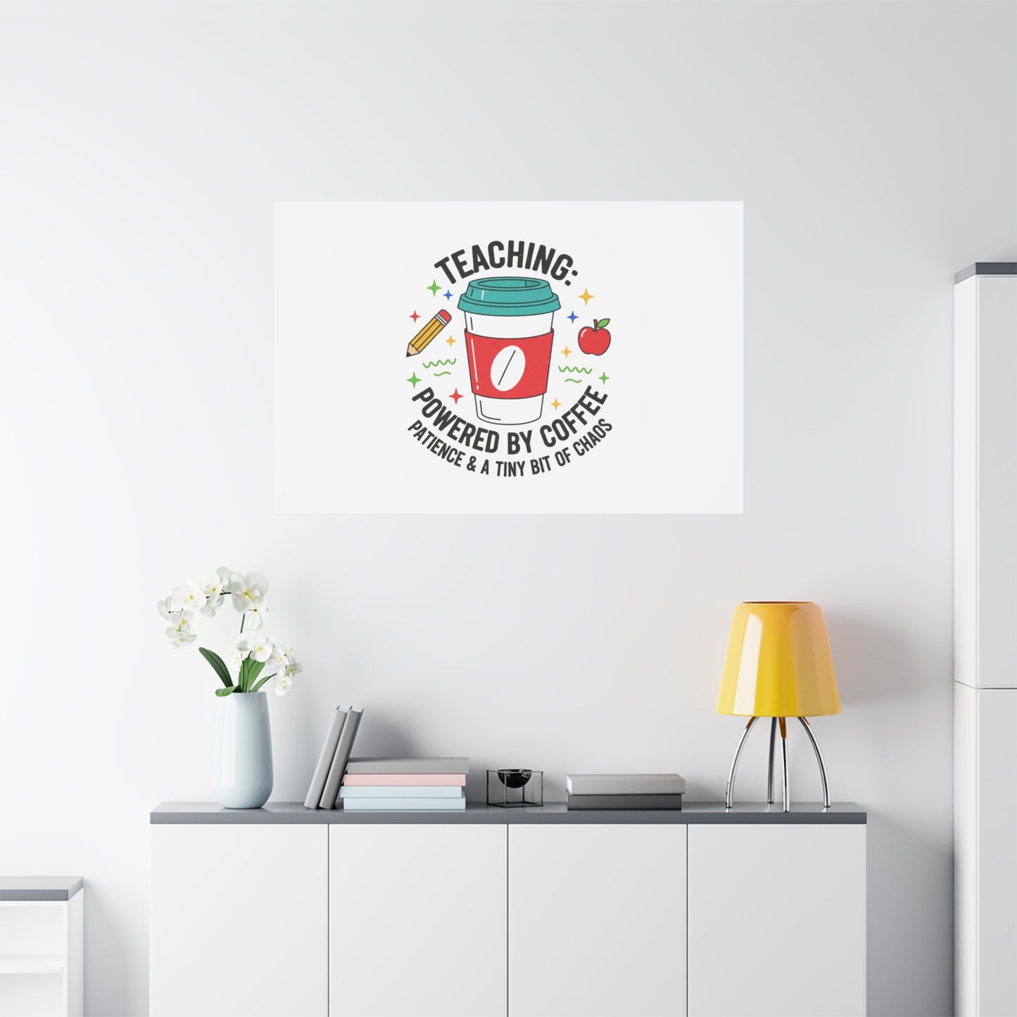 Teaching Powered by Coffee Canvas, Teacher Appreciation Gifts | Teacher Life, Classroom Humor