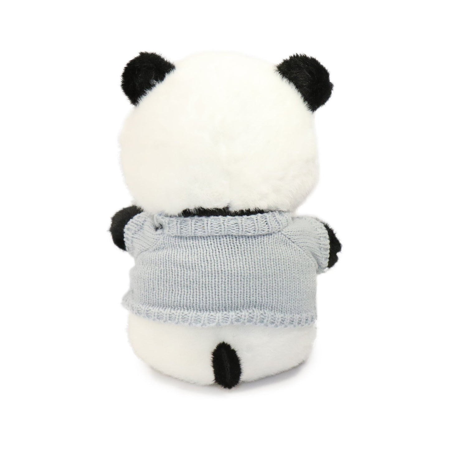 10-Inch Black and White Muffin Panda with Sweater