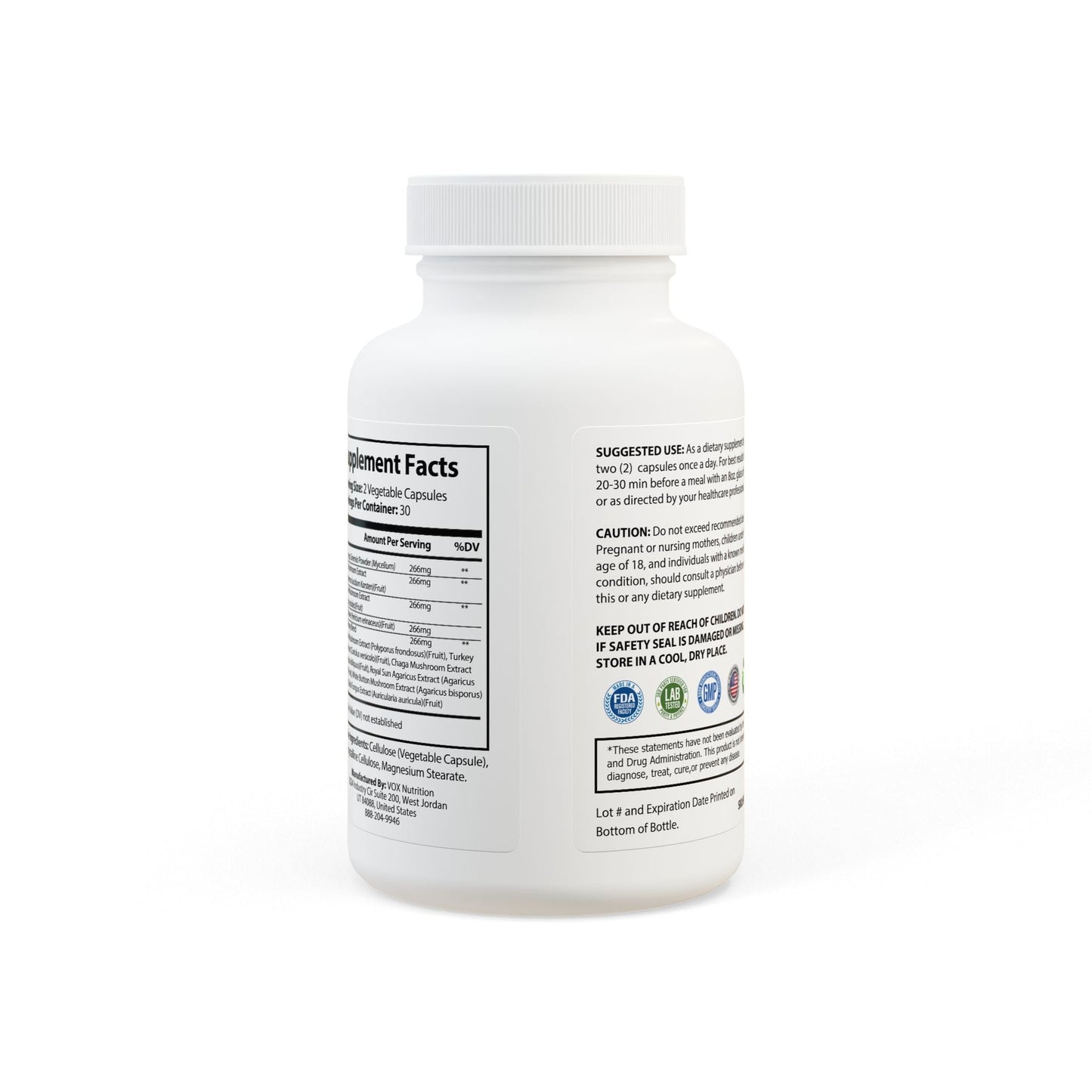 Mushroom Blend Supplement (60 Capsules) - "Memento Mori"