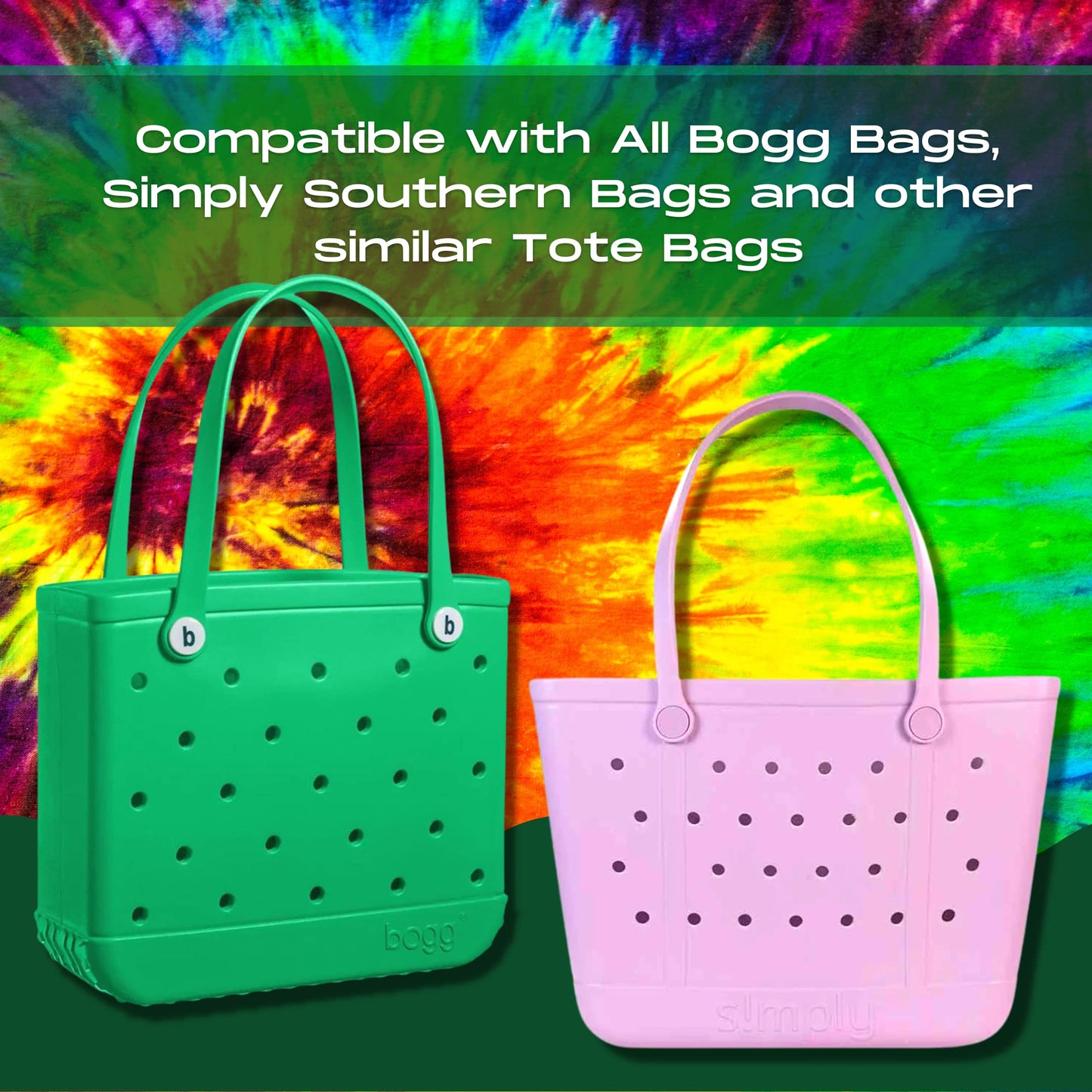 Boglets PREMIUM - Wallet Holder Accessories - Premium Collection - Compatible with Bogg Bag, Simply Southern & other Tote Bags - Decorative Accessories & Organizers - Made in USA - [Green]