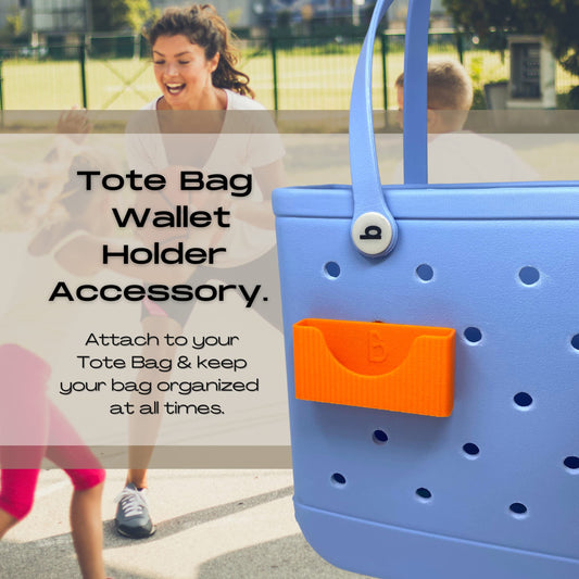 Boglets PREMIUM - Wallet Holder Accessories - Premium Collection - Compatible with Bogg Bag, Simply Southern & other Tote Bags - Decorative Accessories & Organizers - Made in USA - [Orange]