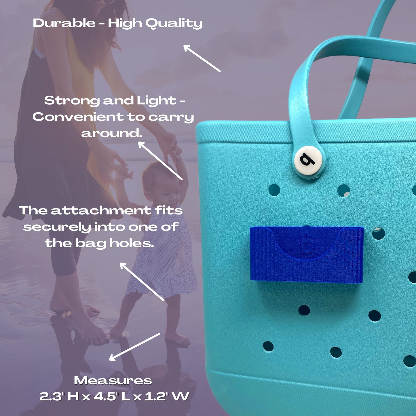 Boglets PREMIUM - Wallet Holder Accessories - Premium Collection - Compatible with Bogg Bag, Simply Southern & other Tote Bags - Decorative Accessories & Organizers - Made in USA - [Blue]