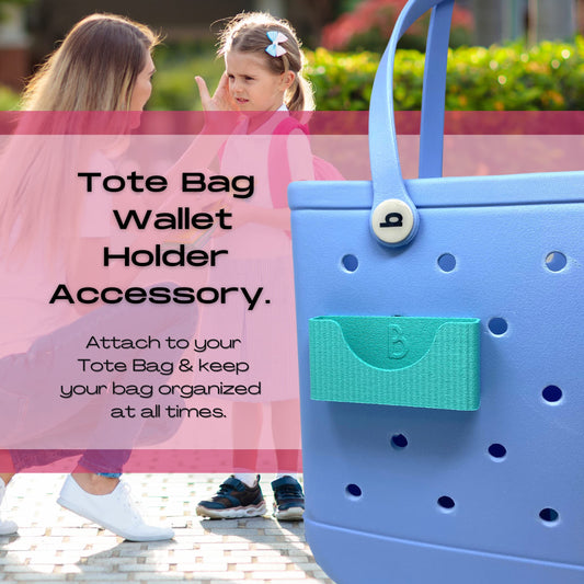 Boglets PREMIUM - Wallet Holder Accessories - Premium Collection - Compatible with Bogg Bag, Simply Southern & other Tote Bags - Decorative Accessories & Organizers - Made in USA - [Teal]