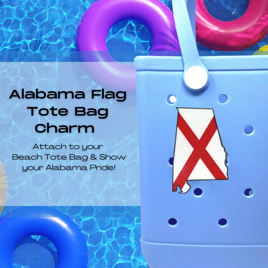 Boglets - USA Flag Charms - Decorative Charms for Displaying Patriotism - Compatible with Bogg Bags, Simply Southern and other Tote Bags