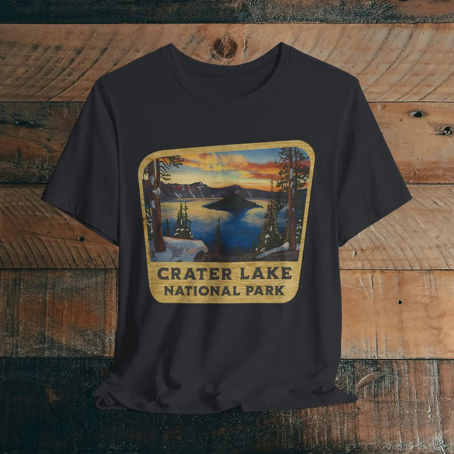 Crater Lake National Park T-Shirt Wood Sign