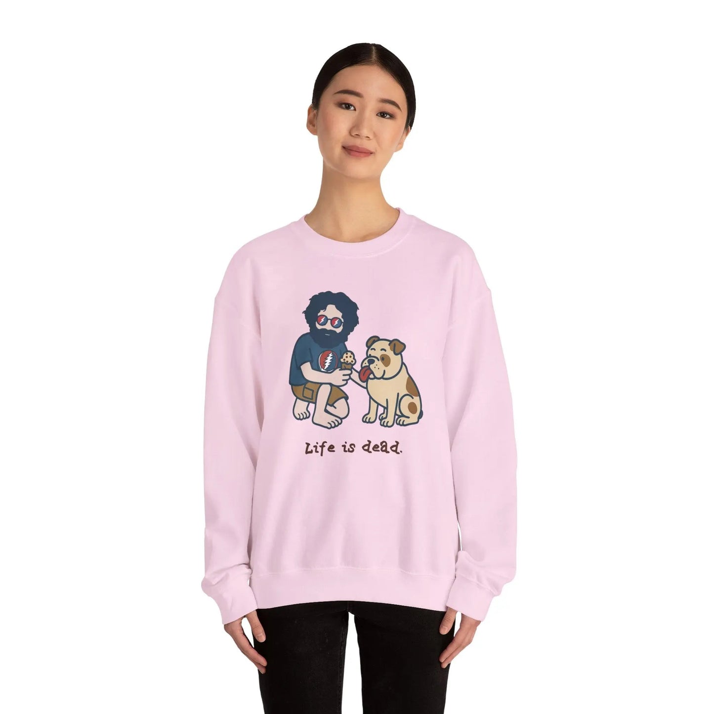 Jerry and Frank Are Sharin' | Life is dead.® Crewneck | Grateful Dead