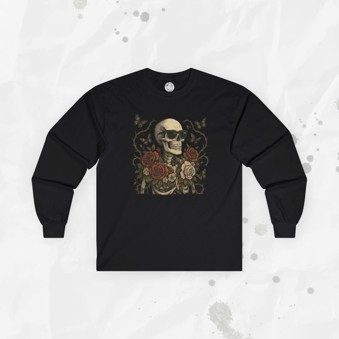 Floral Skull Garden - Long Sleeve T-Shirt