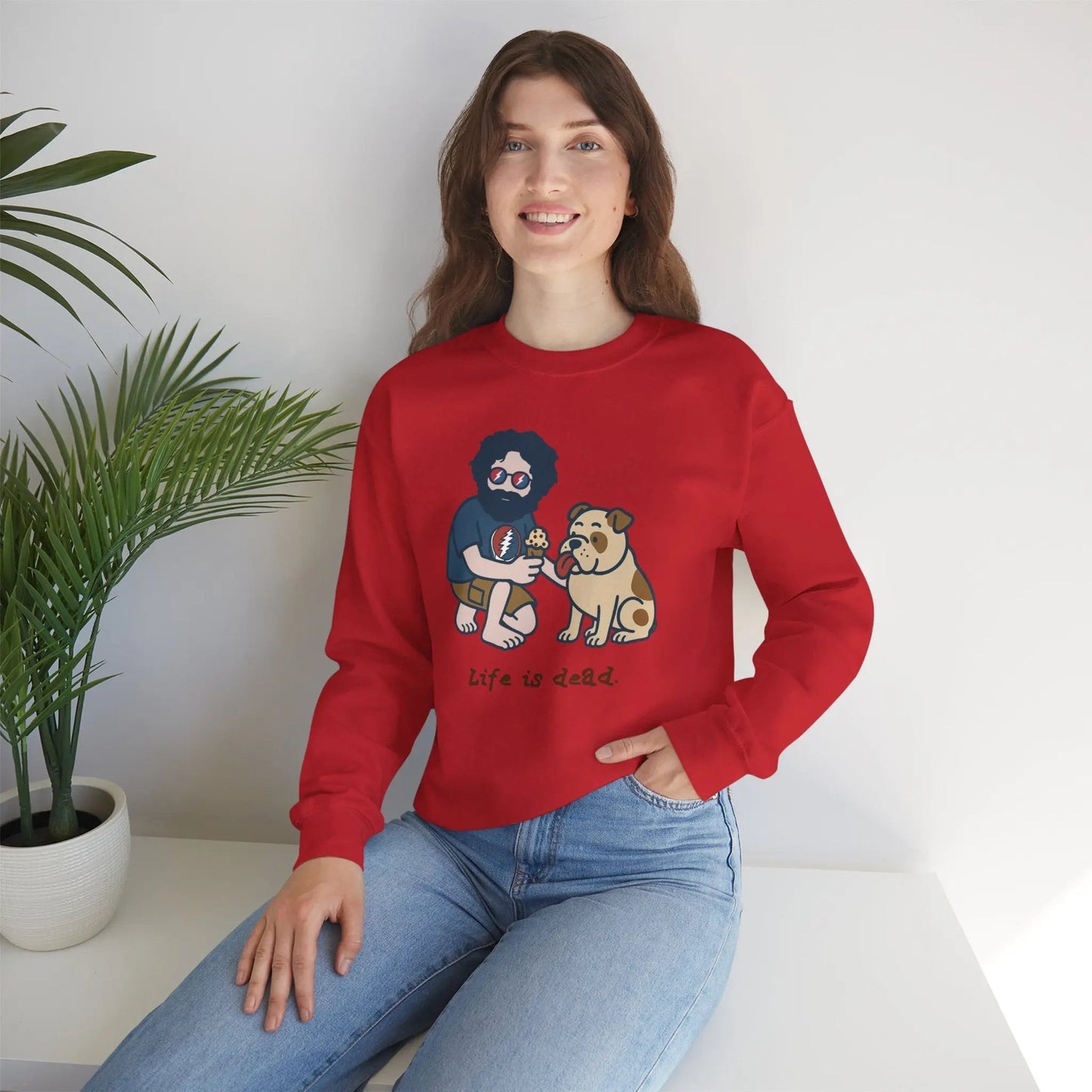 Jerry and Frank Are Sharin' | Life is dead.® Crewneck | Grateful Dead