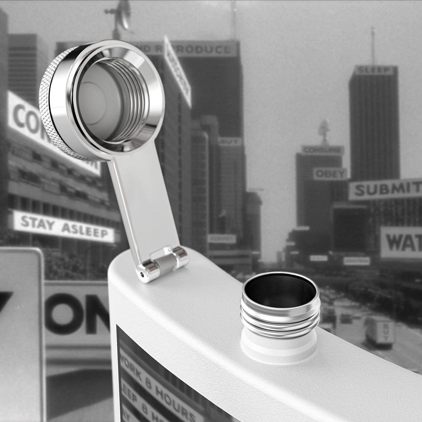 Rebellious Stainless Steel Flask - 6 oz - "They Live"